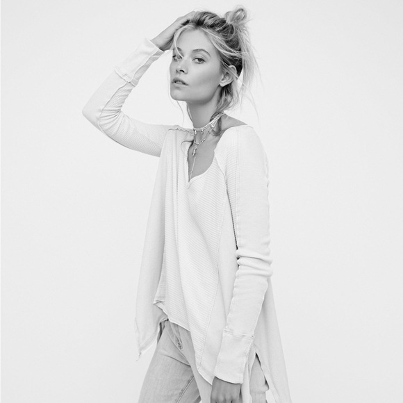 Free People Tops - Free People We The Free Pacific Thermal in White (XS)